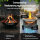 Flammenwerk Raucharmes Holz- &amp; Pellet-Feuerstelle mit Grillrost &ndash; Patentierte Smokeless-Technologie, Dual-Fuel System, Edelstahl &amp; Stahl &ndash; Outdoor Feuerstelle &amp; Grill f&uuml;r Garten, Terrasse &amp; Camping