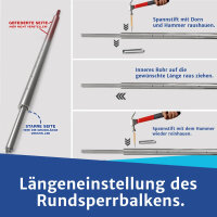 Rundsperrbalken Verstellbereich 1600-2000, Rohr