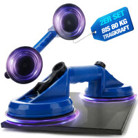 Doppelsaugheber 2er Set  &ndash; Tragkraft 60kg &ndash;...