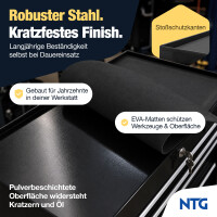 NTG WERKZEUGWAGEN LEER &ndash; Werkstattwagen mit 7 kugelgelagerten Schubladen &ndash;  2 Rollen mit Feststellbremse &ndash; Robuster Werkzeugwagen f&uuml;r optimale Werkstattorganisation