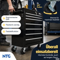 NTG Werkzeugwagen LEER &ndash; Werkstattwagen mit 7 kugelgelagerten Schubladen