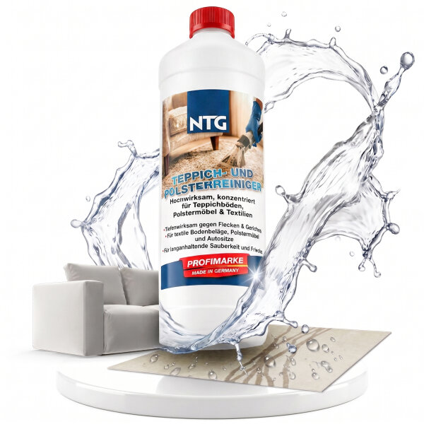 NTG Teppich- &amp; Polsterreiniger Professional 1000 ml &ndash; Schaumverst&auml;rkt, pH-neutral, Faserschutz, f&uuml;r farb- &amp; wasserbest&auml;ndige Textilien