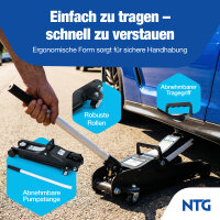 Wagenheber 2,5t Flach 85-375mm Rangierwagenheber T&Uuml;V Zertifiziert Variante