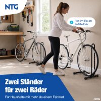Fahrradst&auml;nder 2er-Set Indoor aus Stahl f&uuml;r 2 R&auml;der 20-29 Zoll, bis 6,5 cm breit