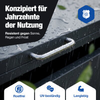 NTG M&uuml;lltonnenbox - Abschlie&szlig;bare M&uuml;lltonnenverkleidung - Bis 240 L -  Anthrazit - Feuerverzinkter Stahl - Wetterfest