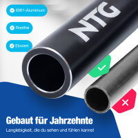 NTG Teleskop Waschb&uuml;rste bis 7,0 m f&uuml;r Fenster Fassaden und Solarpanels mit 2 Spr&uuml;hd&uuml;sen Alu Teleskopstange Schlauch und Seifenbeh&auml;lter