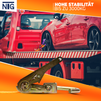Auto Zurrgurt Spanngurt Autotransport 4 St&uuml;ck Set PKW Radsicherung Gurt Auto