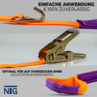 Auto Zurrgurt Spanngurt Autotransport 4 St&uuml;ck Set PKW Radsicherung Gurt Auto