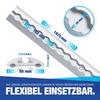 Airlineschiene Zurrschiene 2 x 2 m 2 Meter halbrund m....