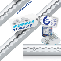 Airlineschiene Zurrschiene 2 x 1 m 1 Meter halbrund m....