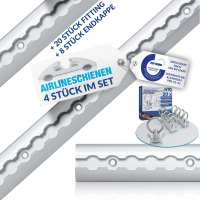 Airlineschiene Zurrschiene 4 x 1 m 1 Meter rund m....