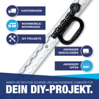 Airlineschiene, eckig 1975mm