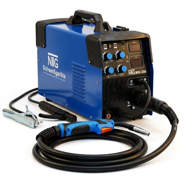 NTG 3-in-1 Schwei&szlig;ger&auml;t 200 A &ndash; MIG/MAG, FLUX, MMA &amp; Lift-TIG &ndash; Digital