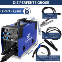 NTG 3-in-1 Schwei&szlig;ger&auml;t 200 A &ndash; MIG/MAG, FLUX, MMA &amp; Lift-TIG &ndash; Digital