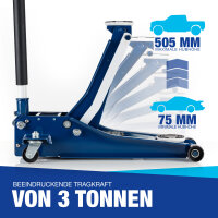 Hydraulischer Rangierwagenheber 3t 75&ndash;505 mm  Hub