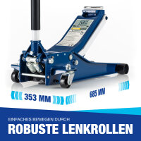 NTG Hydraulischer Rangierwagenheber 3t &ndash; 75&ndash;505 mm Hub &ndash; f&uuml;r PKW, Auto &amp; Werkstatt