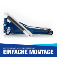 NTG Hydraulischer Rangierwagenheber 3t &ndash; 75&ndash;505 mm Hub &ndash; f&uuml;r PKW, Auto &amp; Werkstatt