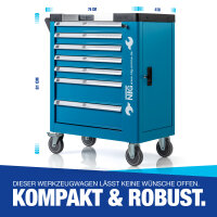 Werkzeugwagen inkl. Werkzeug 247 Teile + Seitenfach