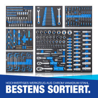 Werkzeugwagen inkl. Werkzeug 247 Teile + Seitenfach