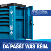 Werkzeugwagen inkl. Werkzeug 252 Teile + Seitenfach