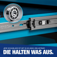 Werkzeugwagen inkl. Werkzeug 252 Teile + Seitenfach
