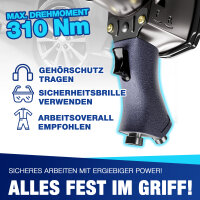 NTG Druckluft Schlagschrauber 310 Nm 1/2 Zoll mit Koffer und 10 N&uuml;ssen f&uuml;r Reifenwechsel KFZ Werkstatt Set 16-teilig mit Drehmoment Schnellkupplung Mini Nebel&ouml;ler 6,3 bar