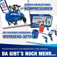 NTG Druckluft Schlagschrauber 310 Nm 1/2 Zoll mit Koffer und 10 N&uuml;ssen f&uuml;r Reifenwechsel KFZ Werkstatt Set 16-teilig mit Drehmoment Schnellkupplung Mini Nebel&ouml;ler 6,3 bar