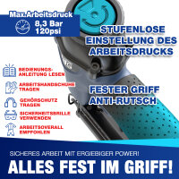 2 in 1 Druckluft - Nagler und Hefter