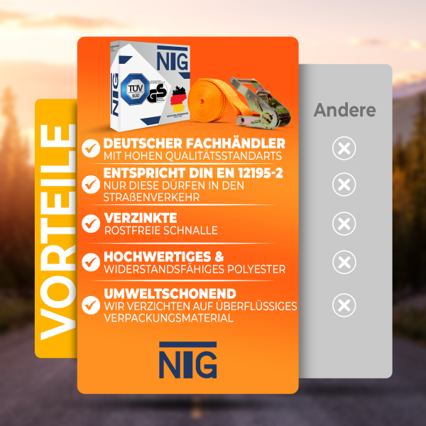 TECTOR® Spanngurt Mit Ratsche – 2000 Kg Zugkraft Produktbild-Vorschau 8