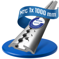 Airlineschiene, halbrund 1000mm