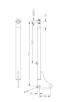 St&uuml;tzbeinstrebe, 775 mm lg., Stahl geschw., BG,...