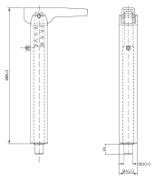 St&uuml;tzbeinverschluss L&auml;nge 295 mm, kpl.