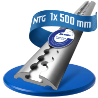 Airlineschiene, halbrund 500mm