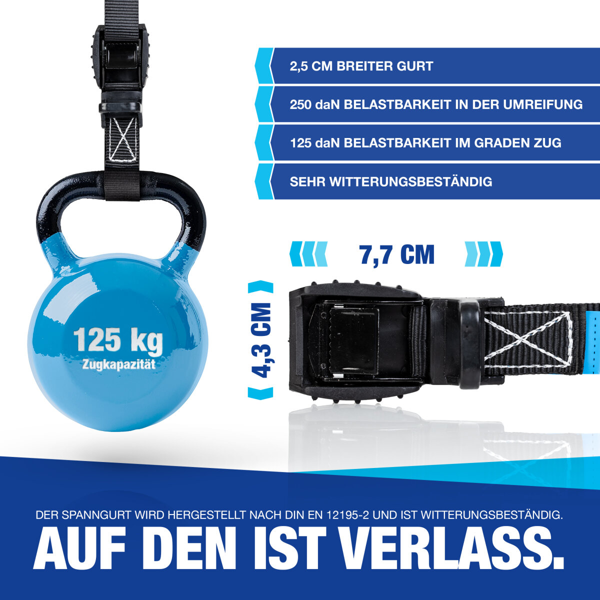 Klemmschlossgurt 70cm LC500 25mm Profi