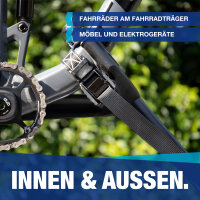 NTG Zurrgurte mit Klemmschloss und Gummiprotektor 6 Meter, f&uuml;r die schnelle Sicherung im Auto, Fahrradtr&auml;ger, Sackkarre und beim Umzug
