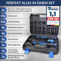 Kombizange f&uuml;r Nietmuttern und Blindnieten mit Zubeh&ouml;r