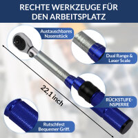 Drehmomentschl&uuml;sselset mit Koffer 1/4 Zoll 5 x 25 Nm und Zubeh&ouml;r 33 tlg.