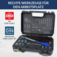 Drehmomentschl&uuml;sselset mit Koffer 1/4 Zoll 5 x 25 Nm und Zubeh&ouml;r 33 tlg.